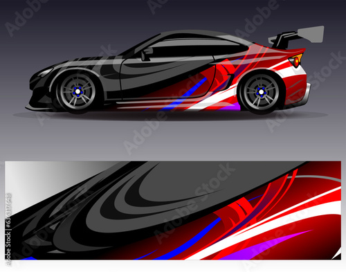 ar wrap design vector. Graphic abstract stripe racing background kit designs for wrap vehicle race car rally adventure and livery