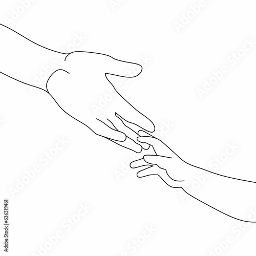 Picture of a mother's hand reaching out to her child