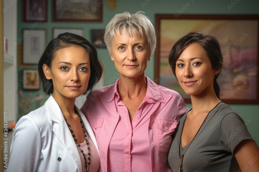 Group of 3 Women: Mother and 2 Adult Daughters. Women are successful in career. Group of 3 Women: Mother and 2 Adult Daughters. Women are successful in career.