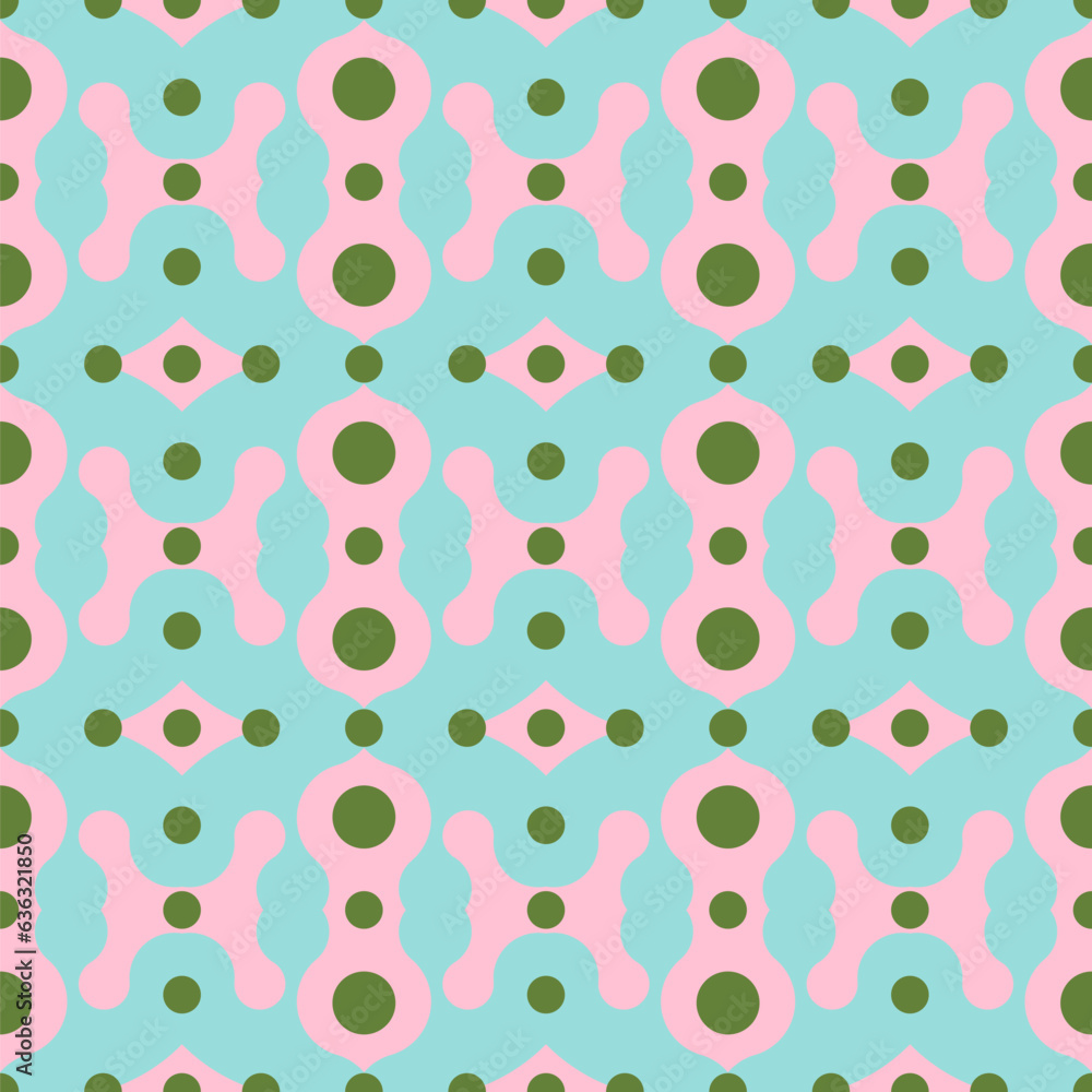 Seamless pattern with the simple geometrical drawing in retro style. Vector illustration Seamless pattern with the simple geometrical drawing in retro style. Vector illustration
