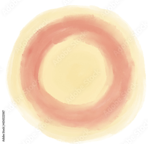 Watercolor wet painting colour blending elements dots  stroke circle sphere background illustration
