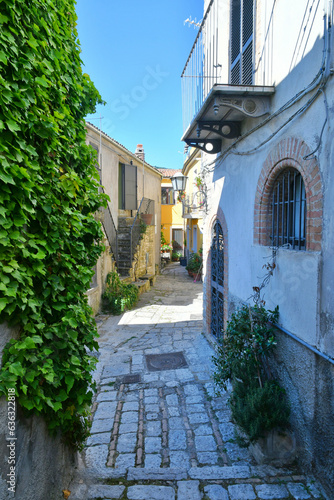 A characteristic street of Civitanova del Sannio  a medieval village in the Molise region  Italy.