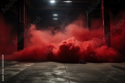 red curtain and Red smoke bomb backdrop
