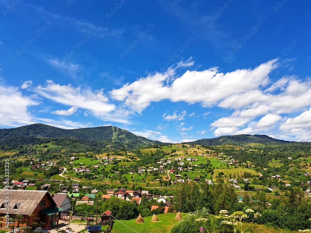 village in the carpathian mountains
