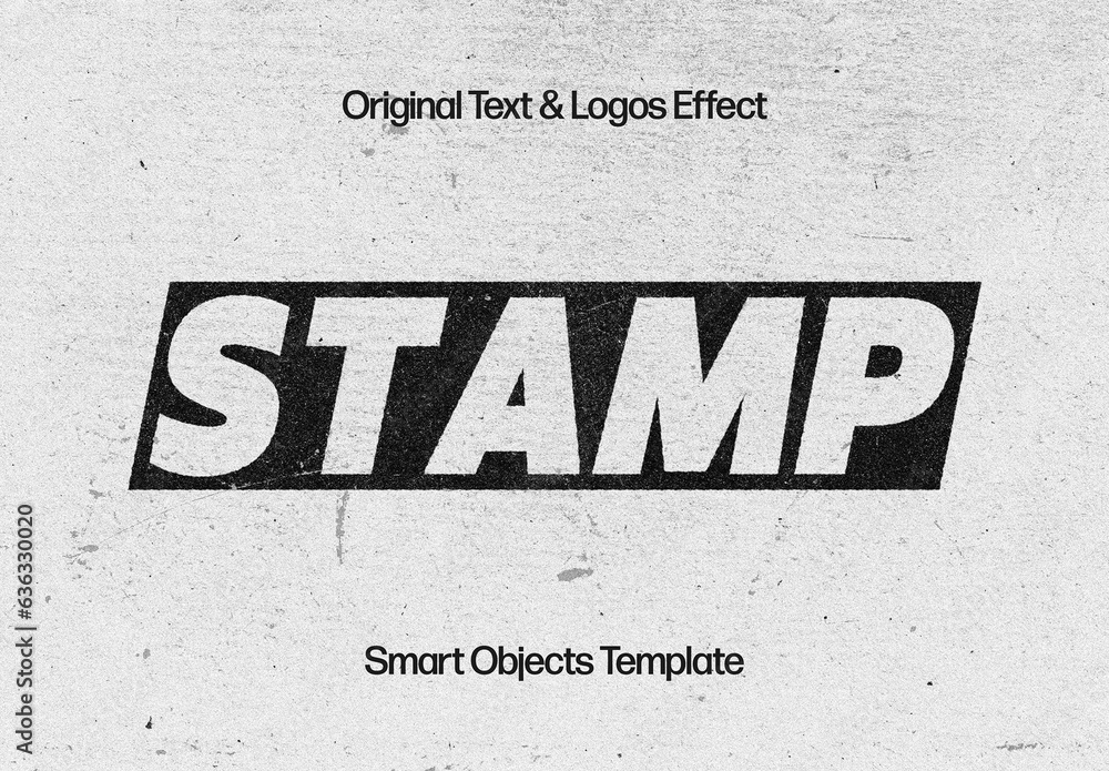 Print Stamp Text And Logo Effect Mockup Stock Template | Adobe Stock