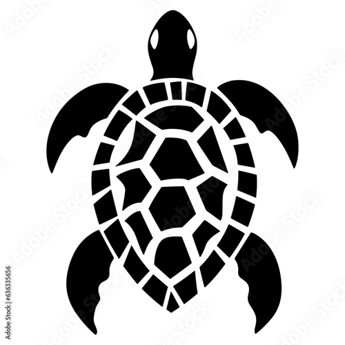 Turtle marine animal illustration. Simple illustration of turtle marine animal.
