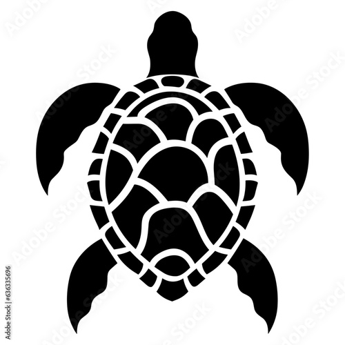 Turtle marine animal illustration. Simple illustration of turtle marine animal.