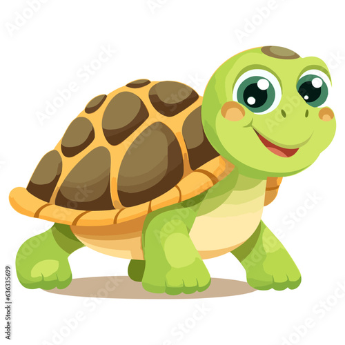 Turtle marine animal illustration. Simple illustration of turtle marine animal.