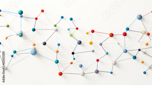 medical white background with colorful molecules. generative ai