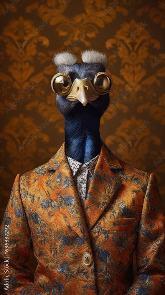 glamour woman young bird jungle beauty peacock face fashion girl beautiful. Generative AI. glamour woman young bird jungle beauty peacock face fashion girl beautiful. Generative AI.
