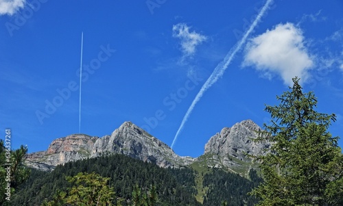 Panorama della Val di Non in Trentino Alto Adige, Norditalia photo