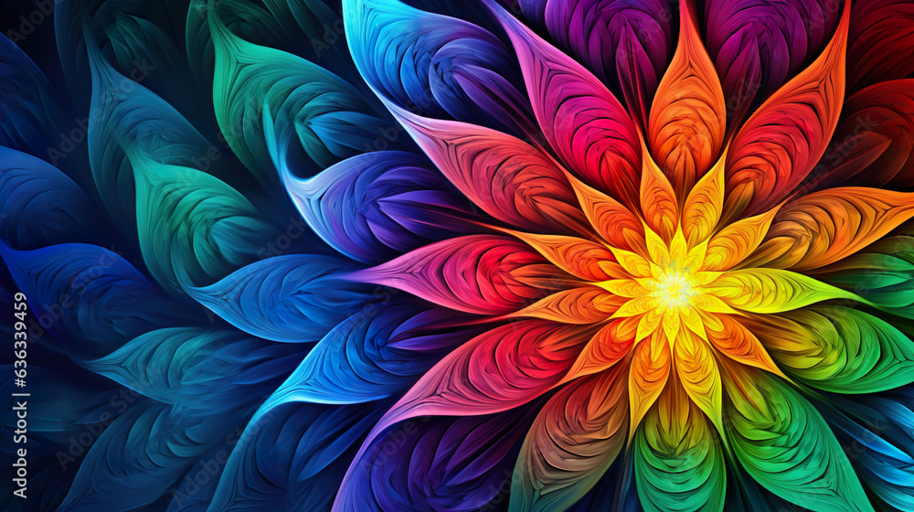 Colored Fractals Background