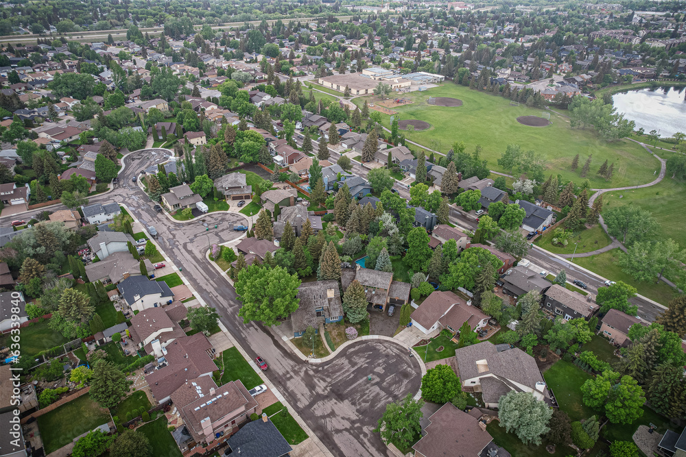 Mirror Reflections: Lakeview, Saskatoon, Saskatchewan Aerial Tapestry