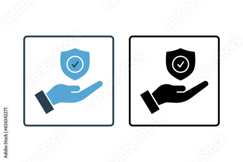 Protection icon. Icon related to Search Engine Optimization. suitable for web site design, app, user interfaces. solid icon style. Simple vector design editable