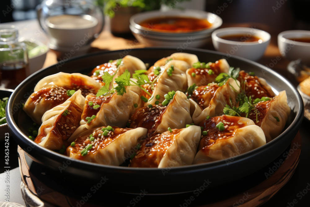 steamed dumplings on a white plate with soy sauce
steamed dumplings on a white plate with soy sauce