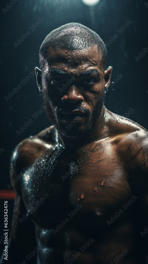 In Pursuit of Glory: African American Boxer's Cinematic Tale, Generative AI