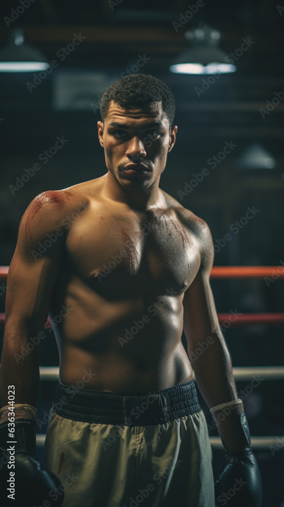 Rising Star in the Boxing World: African American Athlete, Generative AI