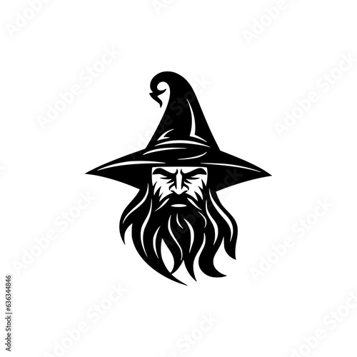 simple wizard magic company logo vector illustration template design