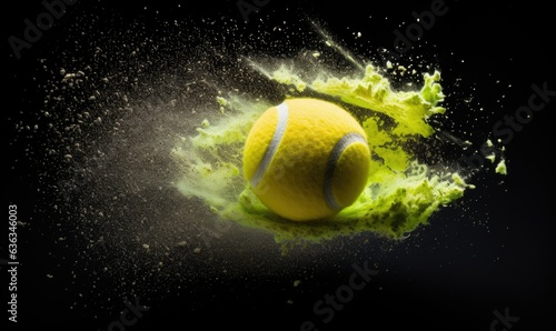 Tennis Ball on Black