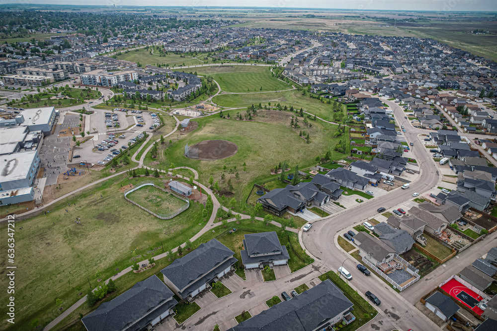 Fototapeta premium Hampton Village Aerial in Saskatoon