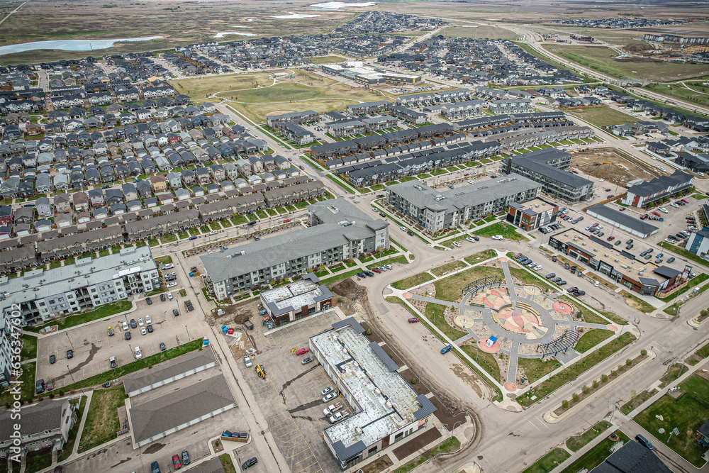Sweeping Aerial View of Evergreen, Saskatoon, Saskatchewan
