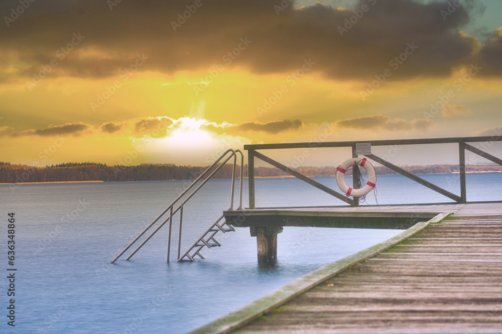 Fototapeta premium sunset over the bridge