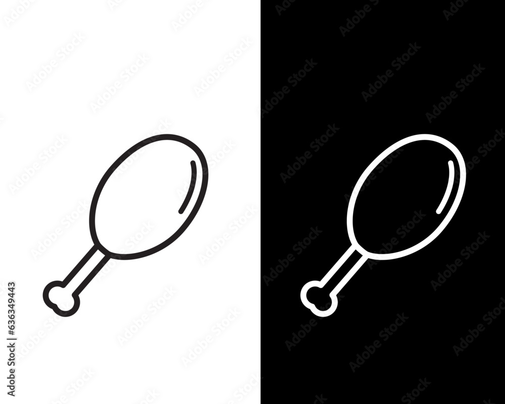 Chicken thigh icon vector logo design template Chicken thigh icon vector logo design template