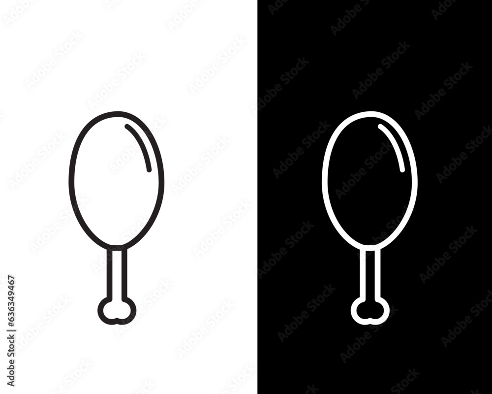 Chicken thigh icon vector logo design template Chicken thigh icon vector logo design template