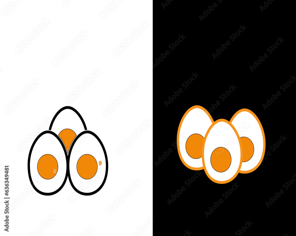 Egg icon vector logo design template flat style Egg icon vector logo design template flat style