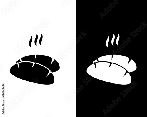 Bread bakery icon vector flat style illustration