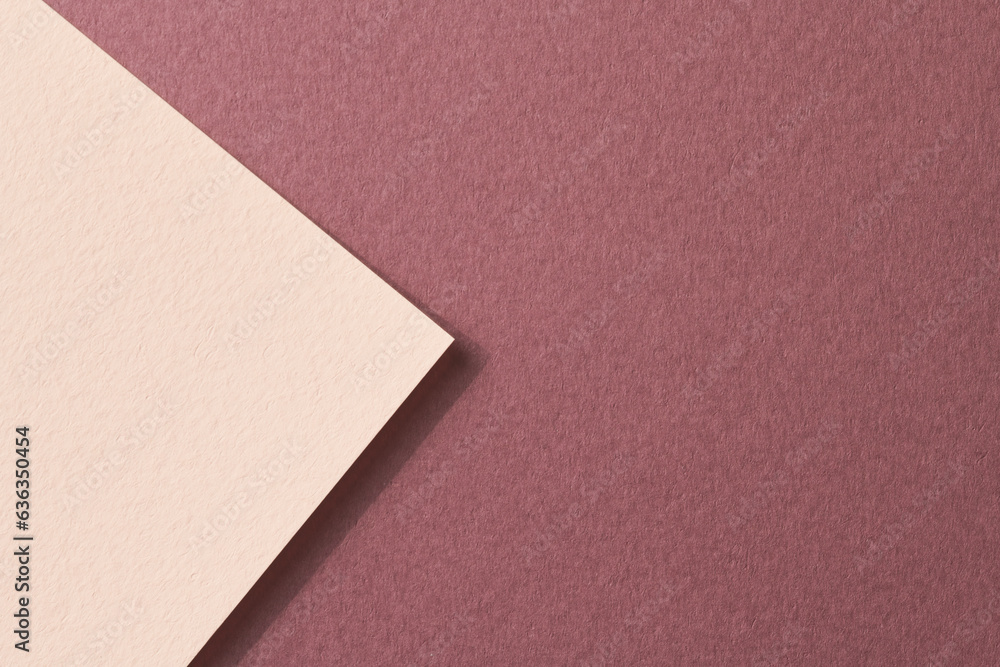 Rough kraft paper background, paper texture red burgundy beige colors. Mockup with copy space for text. Rough kraft paper background, paper texture red burgundy beige colors. Mockup with copy space for text.