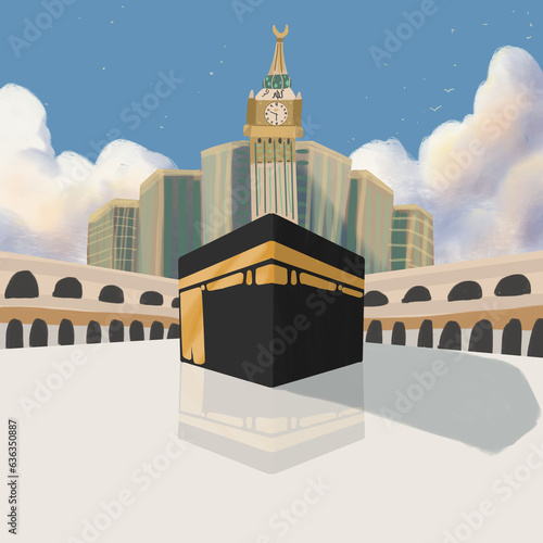 Hajj Pilgrimage illustration
