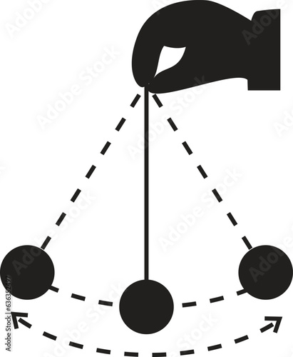Pendulum icon vector with hand