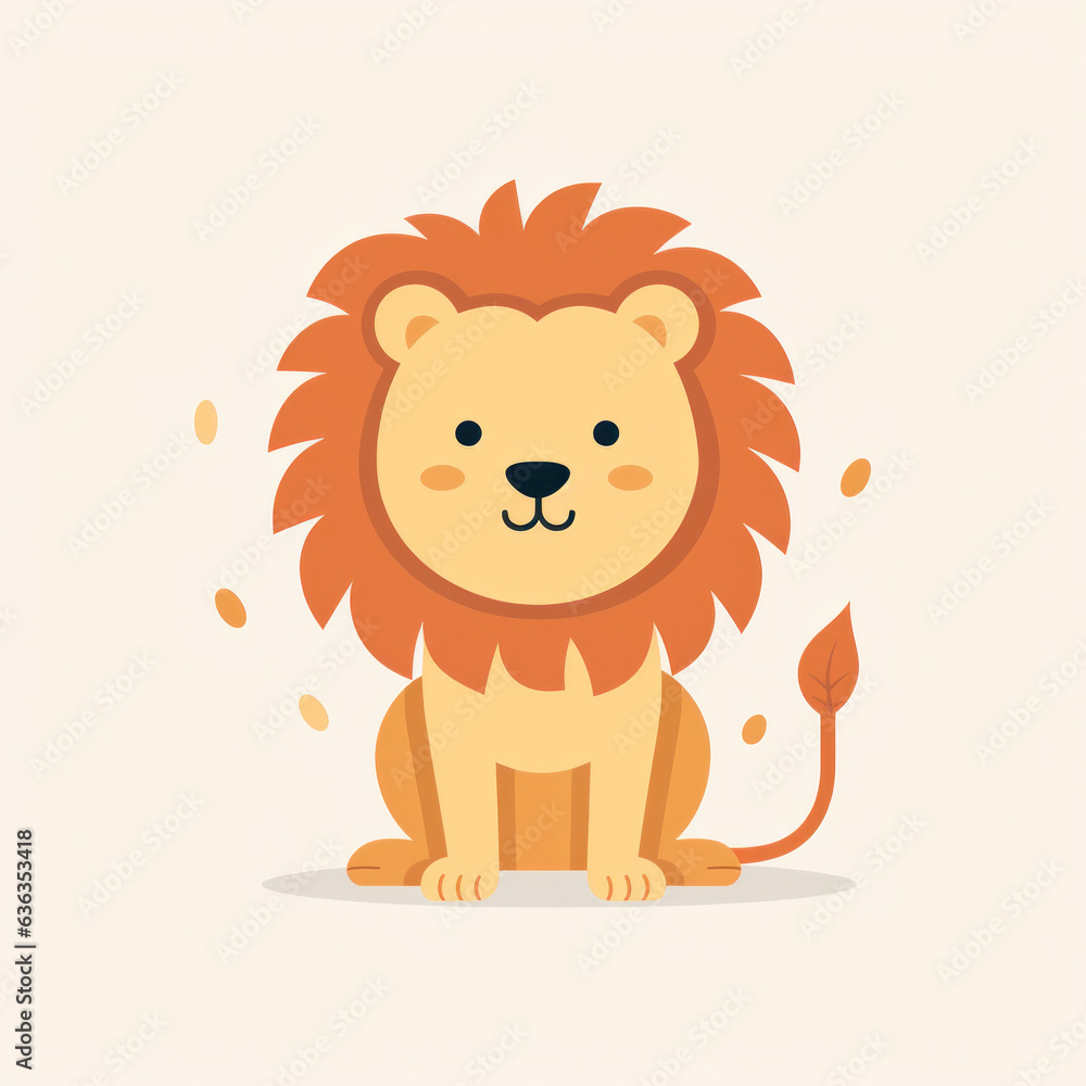 Lion illustration cartoon (AI Generated) Lion illustration cartoon (AI Generated)