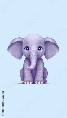 Elephant illustration cartoon (AI Generated)