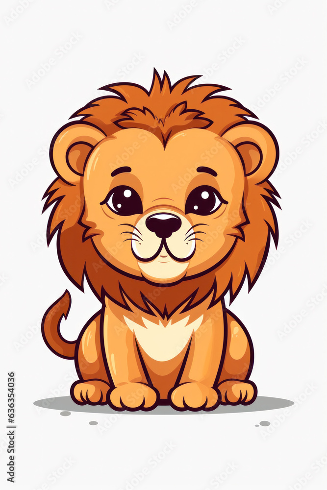 Lion illustration cartoon (AI Generated) Lion illustration cartoon (AI Generated)
