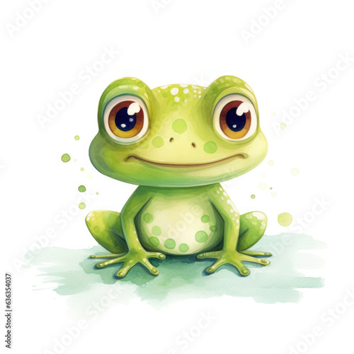 Frog illustration cartoon  AI Generated 