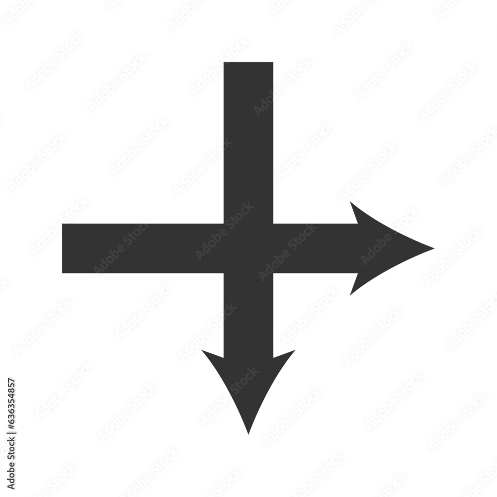 Fototapeta premium 黒色のプラス記号：足し算9