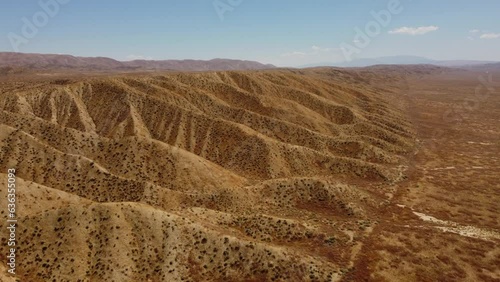 Aerial View of San Andreas Fault and Temblor Mountains, Carrizo Plain, California