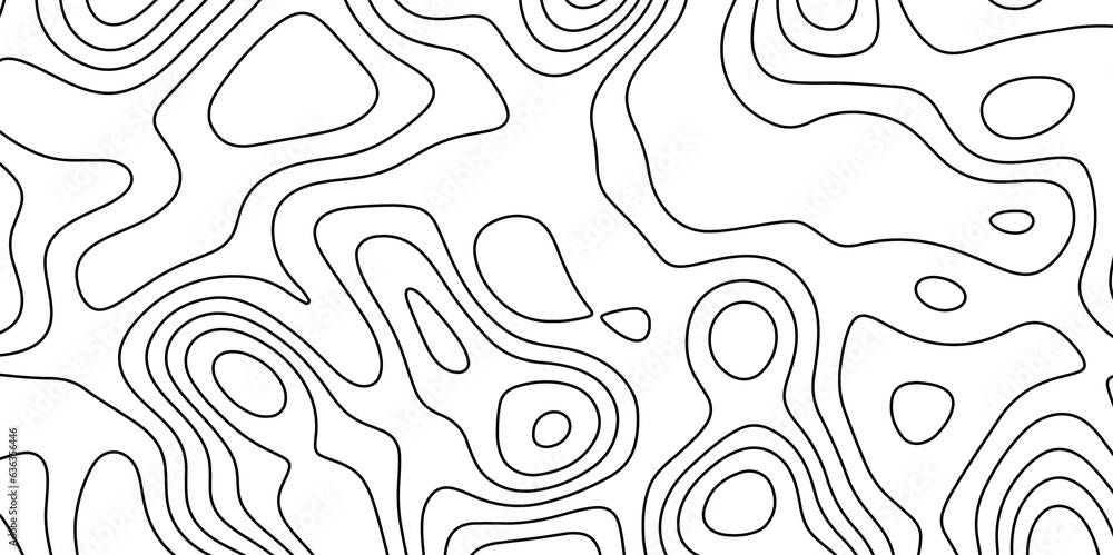 Abstract Topographic map background with wave line. Vector illustration ...