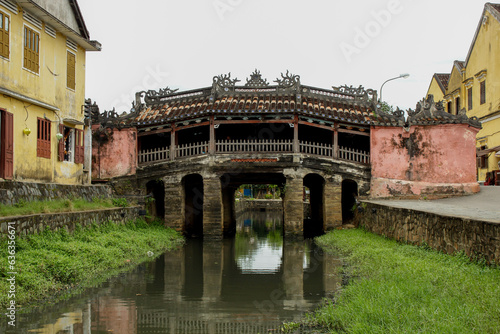 Japanese covered bridge Lai Vien Kieu, in Hoi An city. Vietnam
