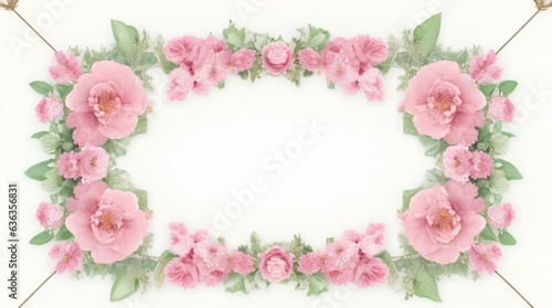 frame of flowers