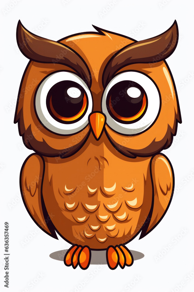 Cute cartoon owl illustration (AI Generated) Cute cartoon owl illustration (AI Generated)