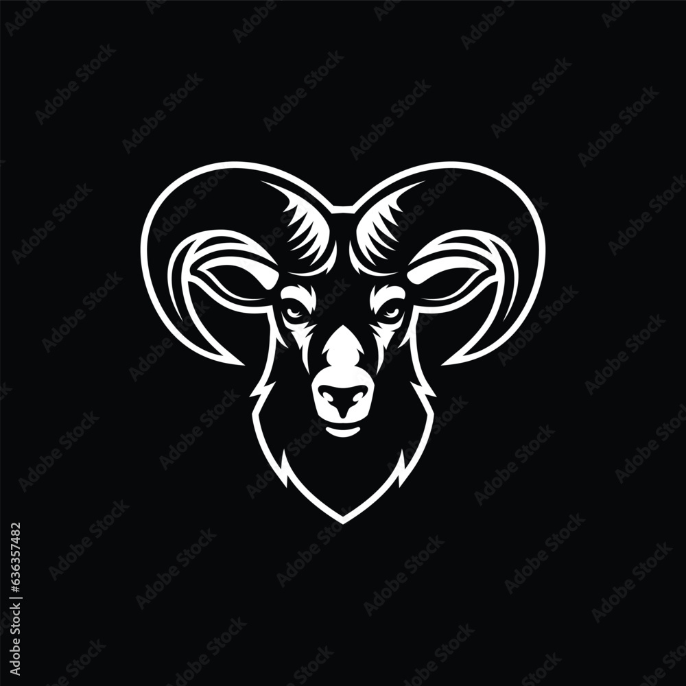 goat head logo vector icon illustration goat head logo vector icon illustration