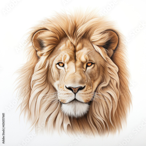 Lion illustration  AI Generated  