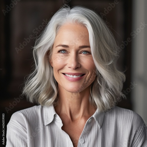  beautiful ,middle-aged ,older ,woman, model , ai generated