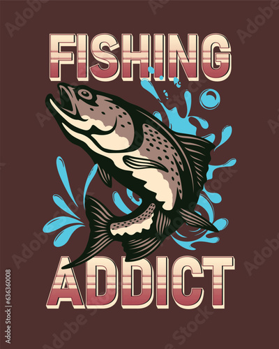 Fishing T-shirt Design, Fishing tee, Fishing sticker Design, Fishing vector artwork