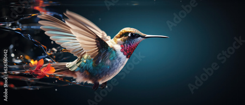 Bird flying under water (AI Generated)  © Djomas