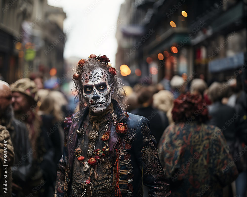 Halloween costume festival, urban parade