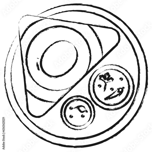 Hand drawn Dosa icon